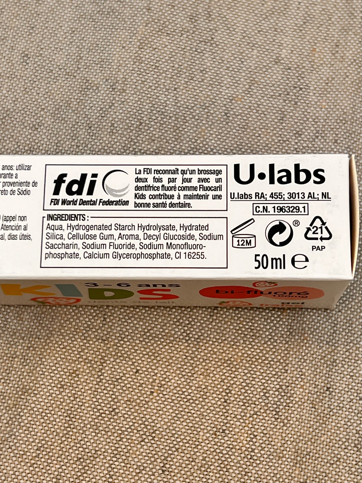 Dentifrice Enfants Fluocaril