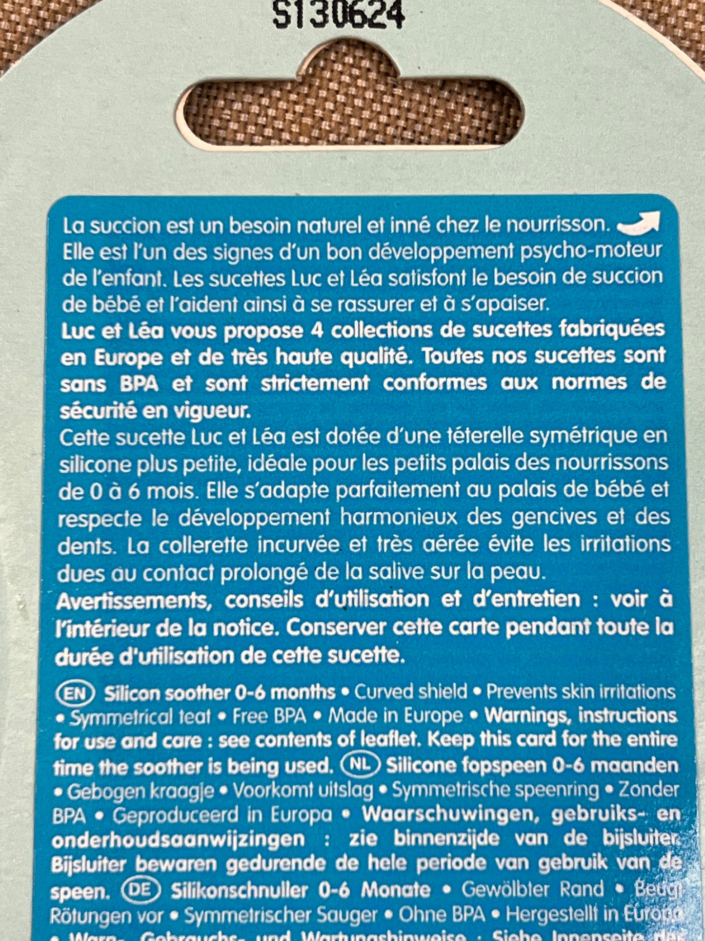 Sucette Bébé Luc et Léa