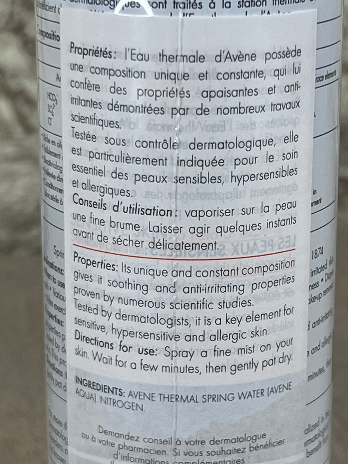 Eau Thermale Avène