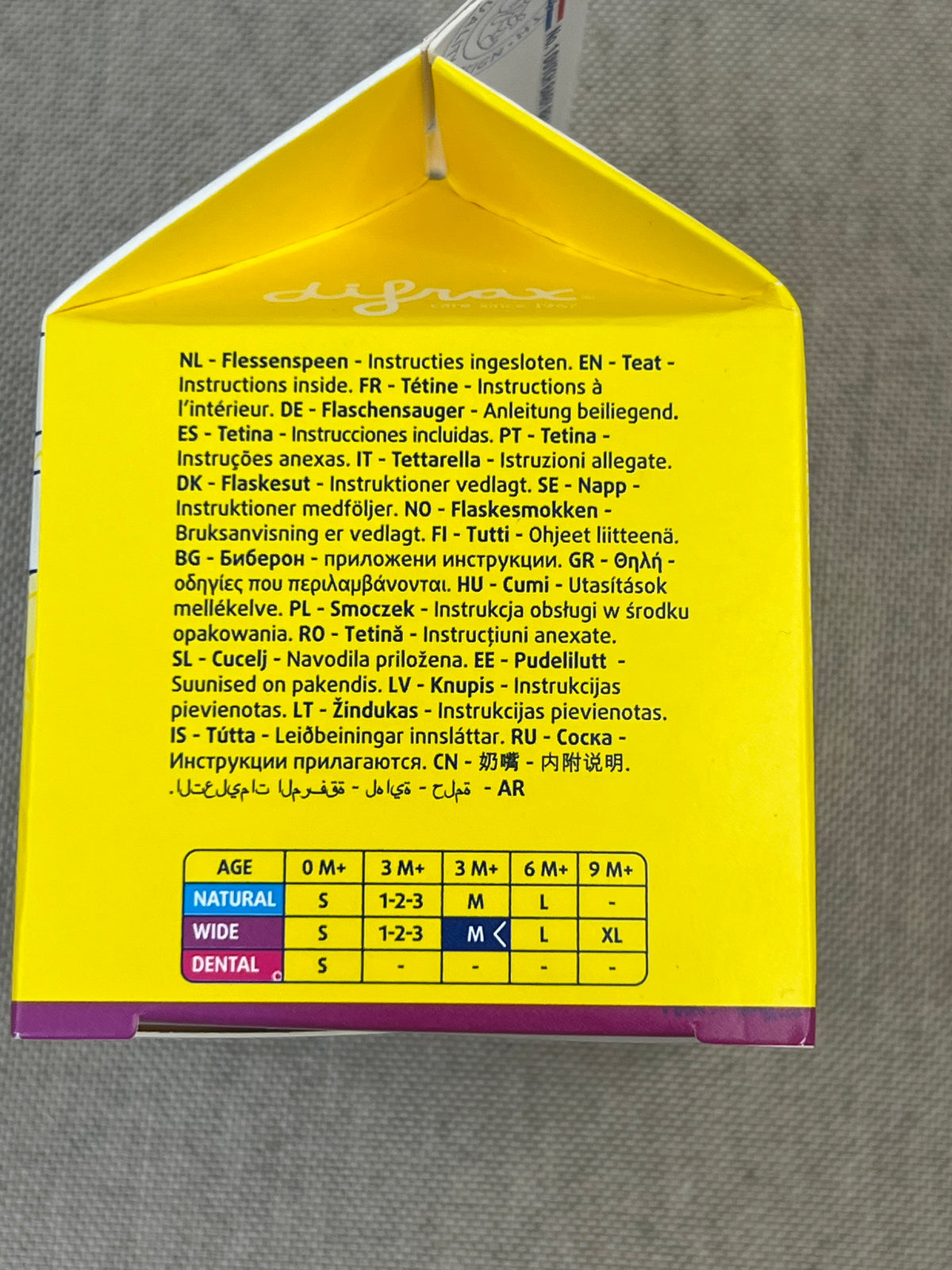 Tétines médium Difrax