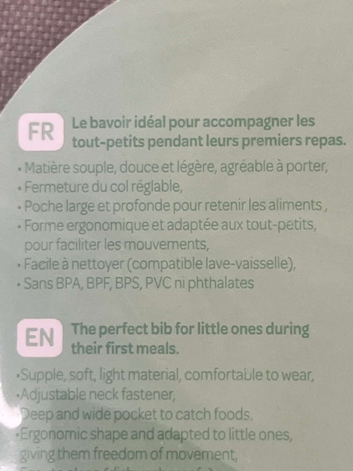Bavoir bébé Béaba