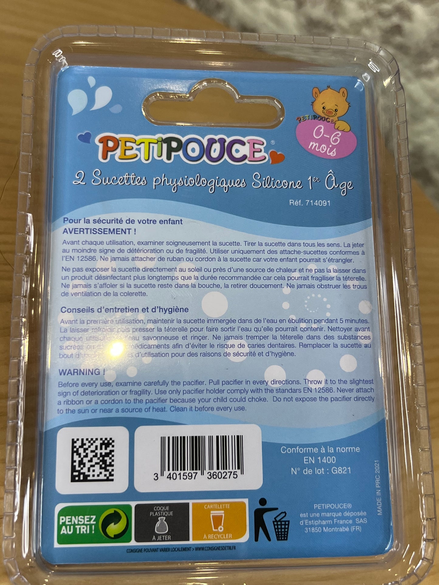 Sucettes Bébé PetiPouce