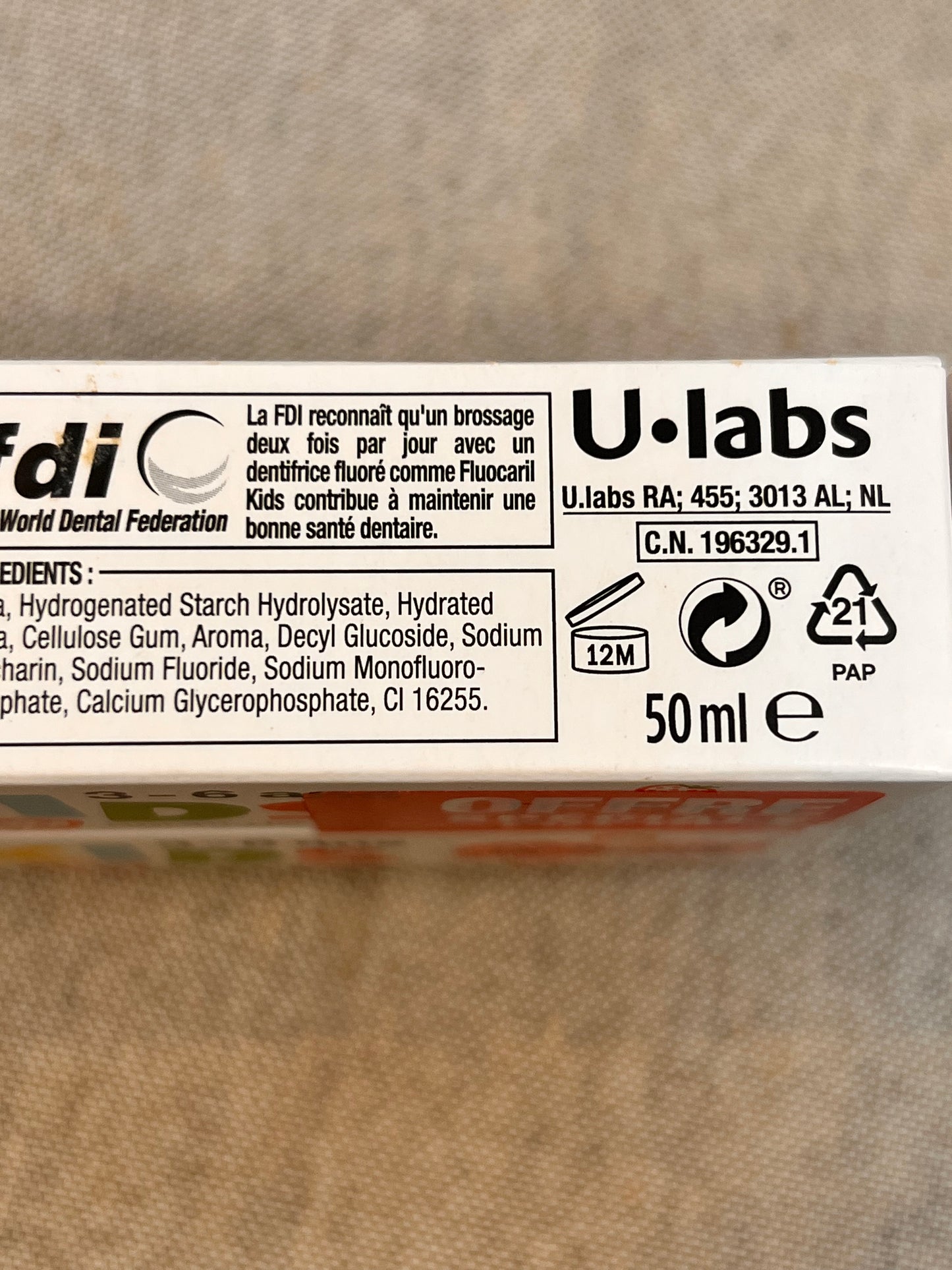 Dentifrice Enfants Fluocaril