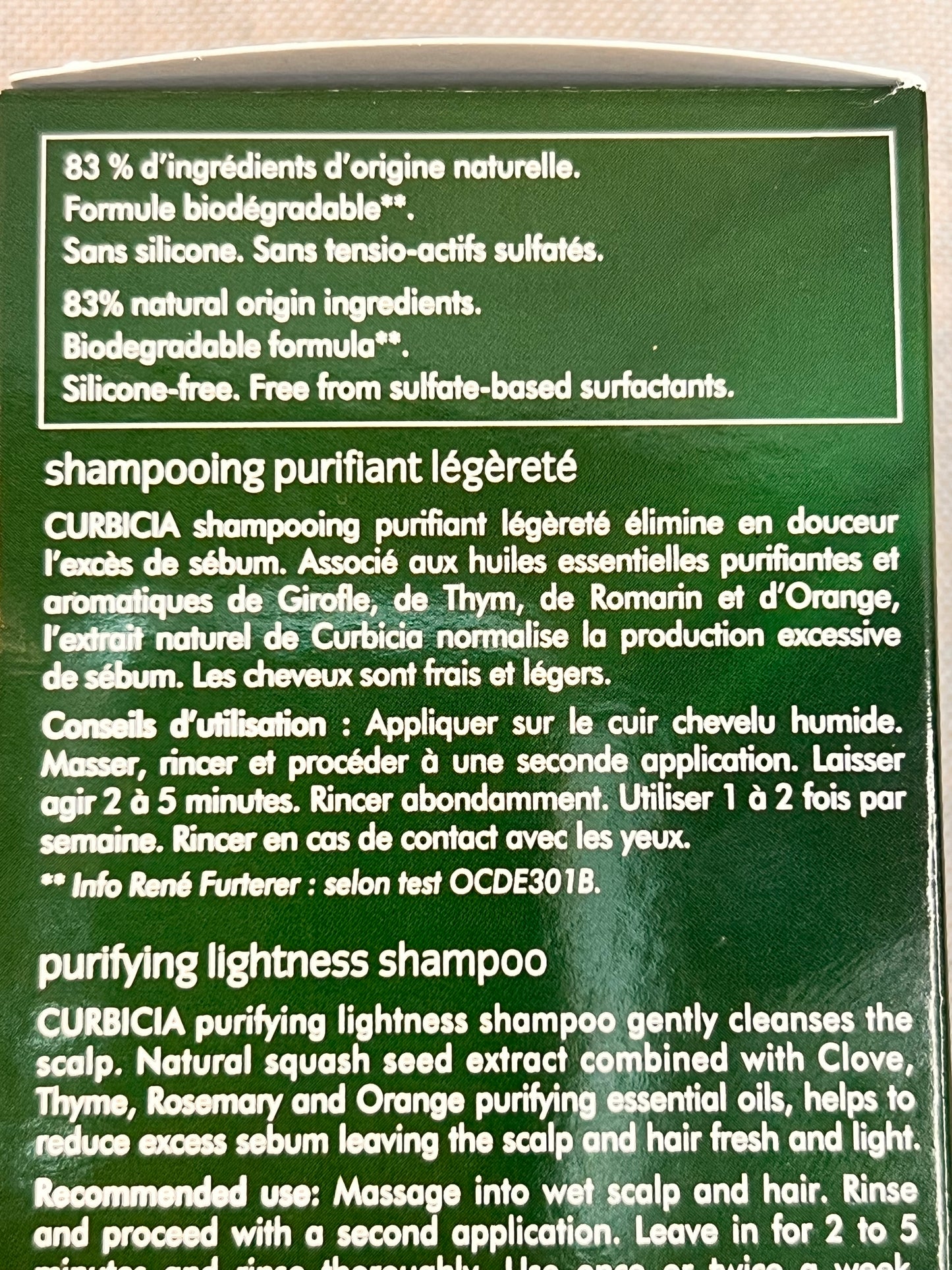 Shampooing Curbicia Furterer