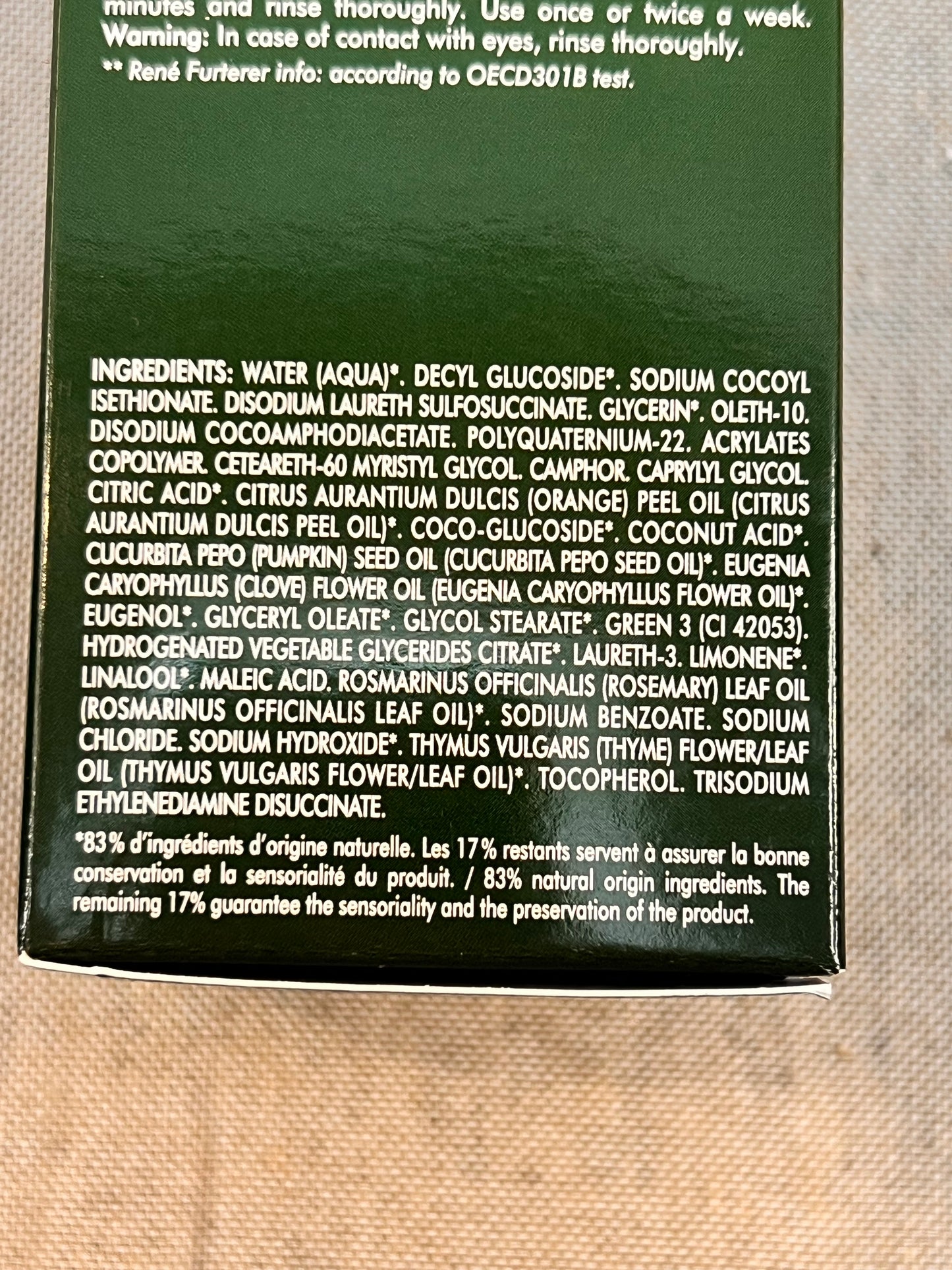 Shampooing Curbicia Furterer