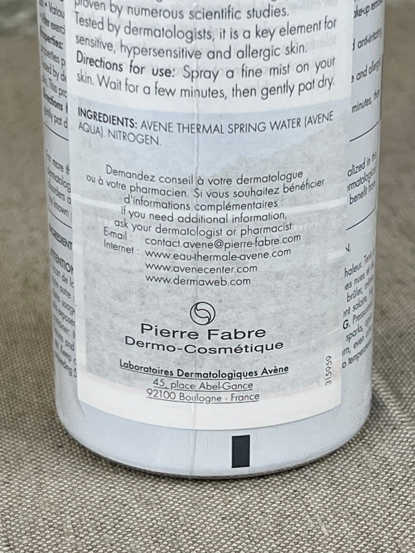 Eau Thermale Avène