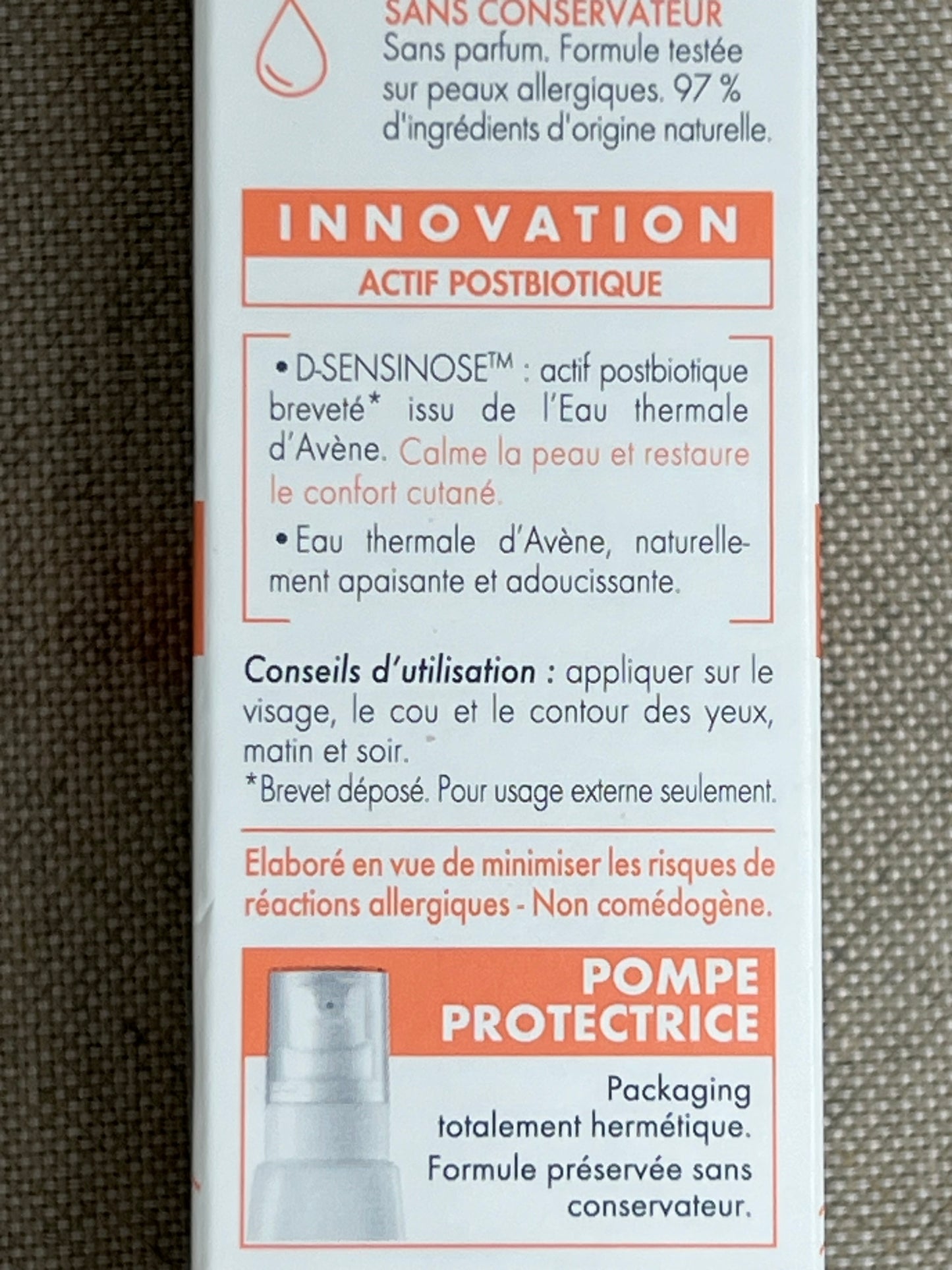 Crème Apaisante Tolérance Avène