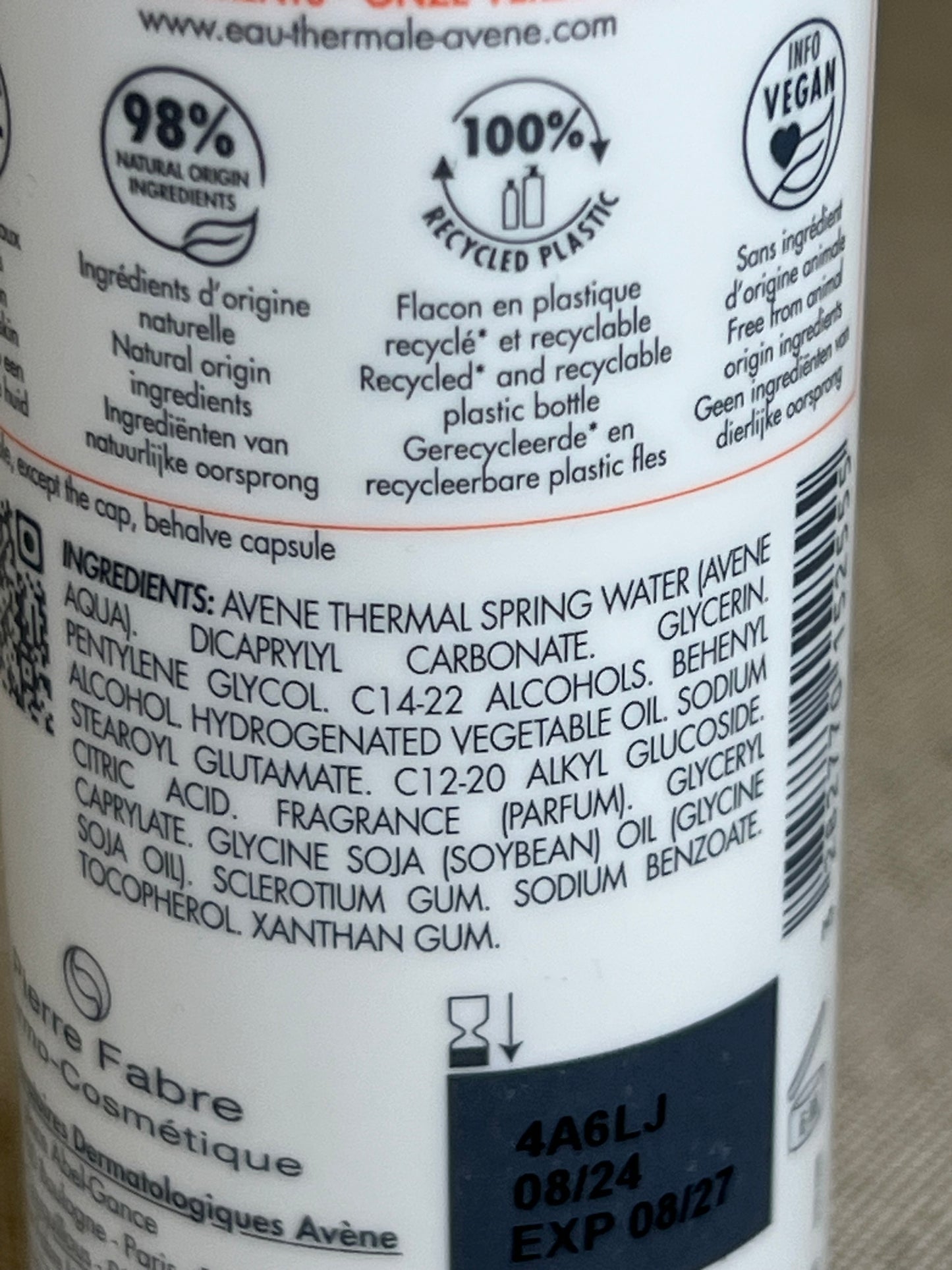 Lait Démaquillant Avène
